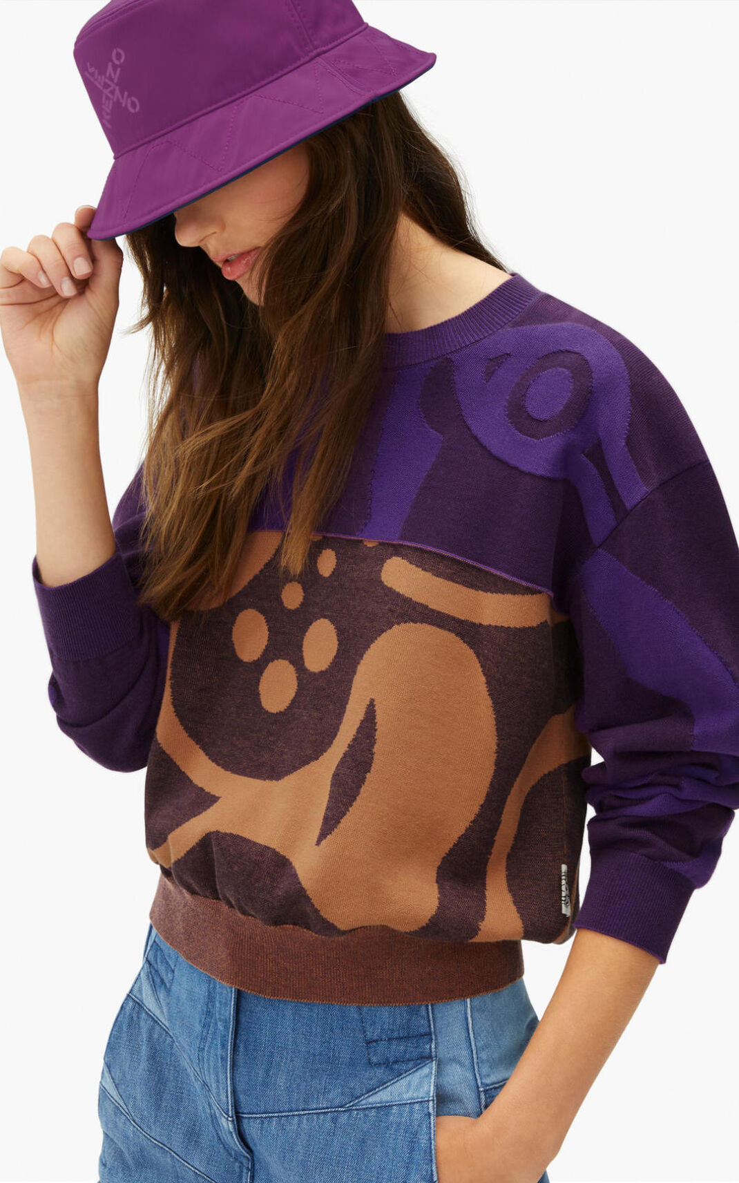 Suéter Kenzo K Tiger Feminino - Roxo | 062JGMDHQ